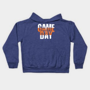 Orange and Blue Gameday // Grunge Vintage Football Game Day Kids Hoodie